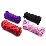 VKFOFEG Bondage Seil, 4pcs x 5m Sex Bondageseil, SM Bondage Set, Binden Baumwollseil BDSM SM Sexspielzeug Bondage Set für Paare Fesselspiele
