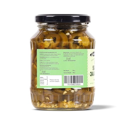 Image of Urban Platter Sliced Jalapenos, 340g [ Tangy & Spicy. Great Topping for Pizza, Tacos, Nachos. ]