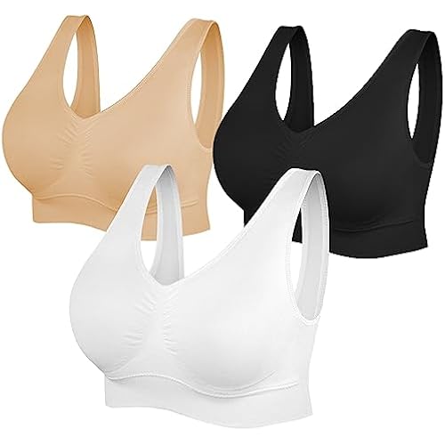 SIMIYA Sports Bras for Women, Yoga Comfort Seamless Wireless Sports Bra