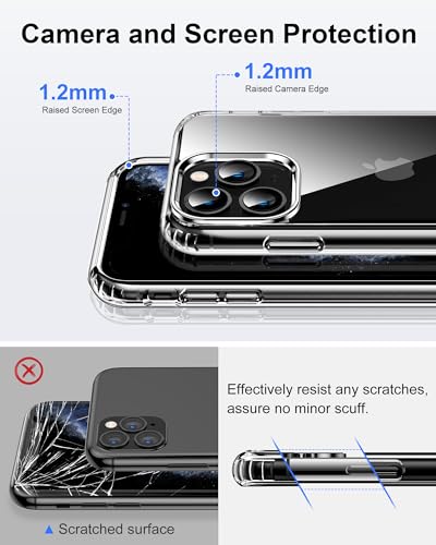 Image of HOOMIL Case for iPhone 11 Pro 5.8-Inch, Non-Yellowing, Drop Protection, Anti-Scratch Transparent Hard Back Phone Cover - Purple