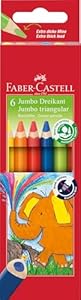 Faber-Castell Jumbo Dreikant Buntstifte 6er Etui