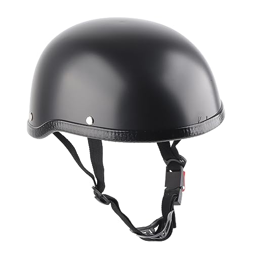 Motorradhelm, Retro-Motorrad-Halbhelm Für Männer, Frauen, Erwachsene, Exquisiter Herren-Retro-Halbgesichtshelm, Mattschwarz