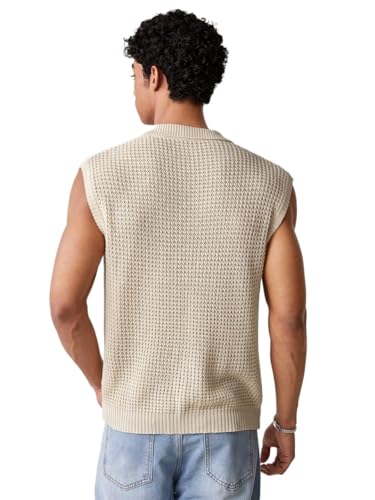 Men's Slim Fit Sweater Solid Color Knit Sleeveless Vest