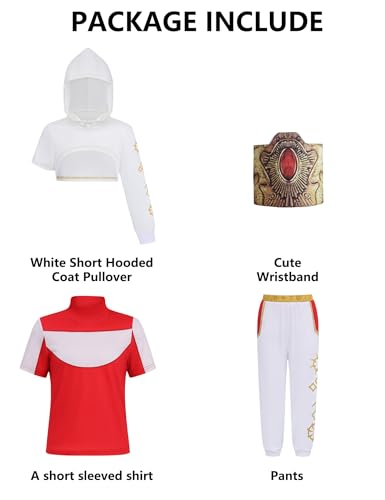 IBQ Kids Costume Set for 4-16 Years Cheerleader Costume Girls with Pants Halloween Dress Up2