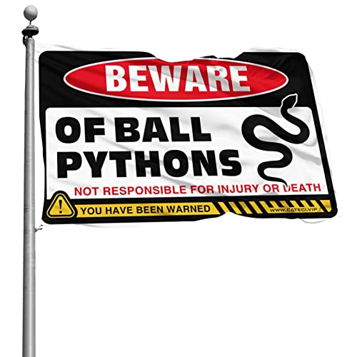 COTECI 学生アスリートフラッグ 蛇に気をつけてください フラッグ 部屋用 おもしろデコア 部屋用(サイズ:152X244CM)