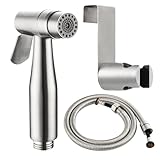 CIENCIA Ducha Bidet 2 Modos Mano Grifos de Bidé Shattaf Pulverizador Acero Inoxidable Kit Bidet Sprayer para WC, WS024AS