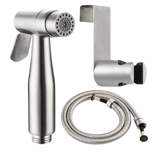 CIENCIA Ducha Bidet 2 Modos Mano Grifos de Bidé Shattaf Pulverizador Acero Inoxidable Kit Bidet Sprayer para WC, WS024AS