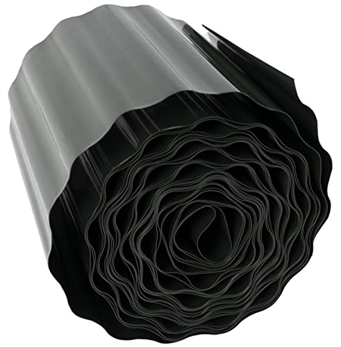 AERZETIX - C60296 - Barrera antirraíces y rizomas 20cm x 9m para césped - protección Rodillo Borde Anti-raíz - Barrera de Control de raíces - en plástico - Color Verde Oliva