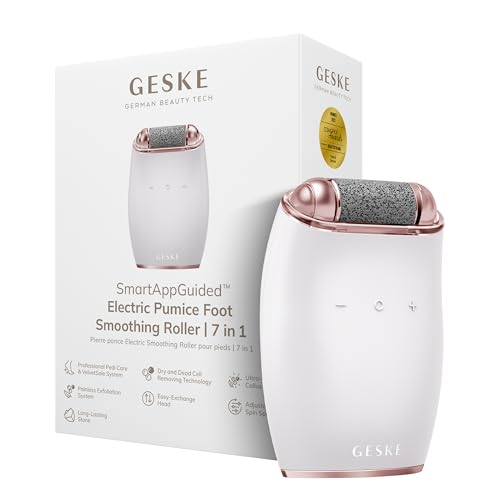 Lime et exfoliant électriques pour les pieds GESKE 7 in 1 avec pierre ponce durable