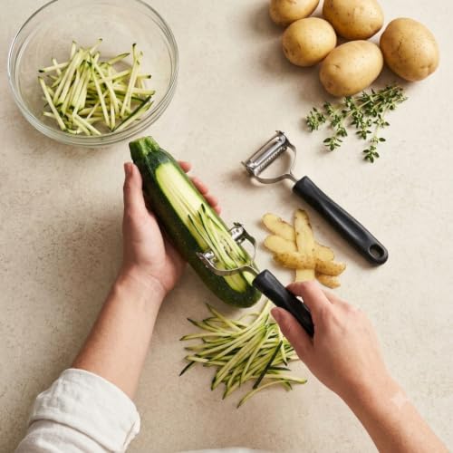 Image of SR 2 in 1 Stainless Steel Julienne Vegetable Peeler Multi-Functional Fruit & Veggie Shredder Slicer and Grater for Potatoes, Carrots, Cucumbers