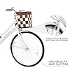 Beach Cruiser Bike for Women, 24 Inch Womens Bicycle, Bikes for Women with Basket, Single Speed Commuter Cruiser Bike, Adult Bicycles with Rear Rack & Lock, Adjustable Seat (White) #2