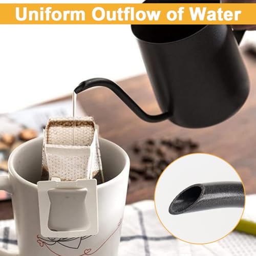 Image of Supvox Gooseneck Water Kettle 350ml Stainless Steel 304 Water Pot | Precision Pour Over Coffee Kettle with Heat-Proof Handle Drip Coffee Pot for Home Travel Ideal Coffee Mug Companion