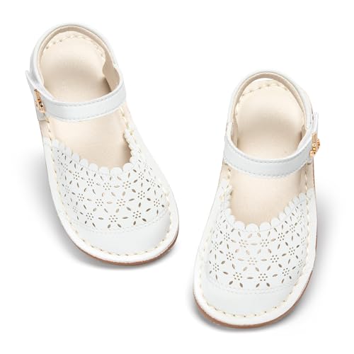 Image of THEE BRON Toddler Floral Cutout Closed Toe Sandals for Girls Breathable Summer Shoes