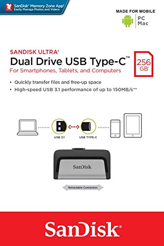 (Refurbished) SanDisk 256GB Ultra Dual Drive USB Type-C - USB-C, USB 3.1 - SDDDC2-256G-G46 7 41cbiiJUy6L