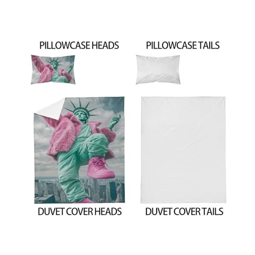 Housse de couette imprimé 3D Les Tendances La Mode en microfibre single - 5