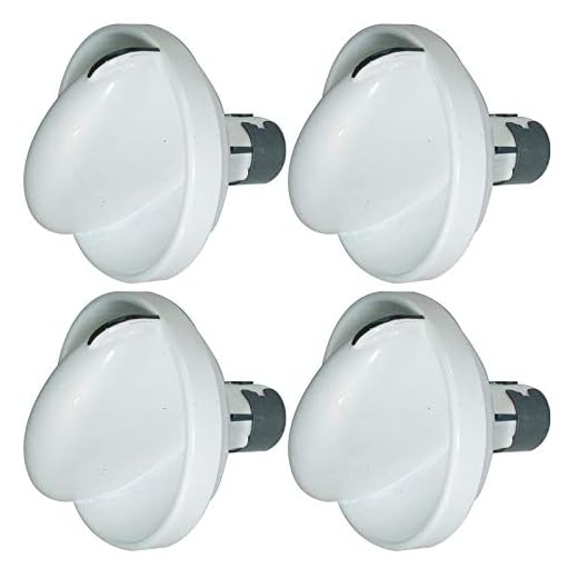 SPARES2GO Vit timer knopp skydd för Gala 1051P, 1061P, 1063P, 1151P, 1161P, 1162P tvättmaskin/tvättmaskin torktumlare (paket med 4)