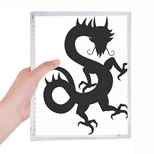 Carnet de notes en spirale rechargeable motif dragon chinois à offrir aux passionnés