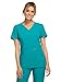 Iflex Scrubs for Women V-Neck Top with Stretchy Knit Side Panels CK605