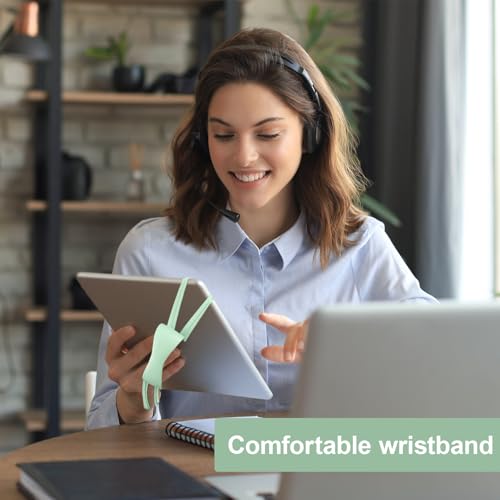 Bequemer Handschlaufenhalter kompatibel mit Kindle, sicheres leichtes Griffzubehör zum Lesen im Bett, kompatibel mit 4.7-8“ Kindle Paperwhite/Oasis/Kobo/E-Books/Tablets (Matcha)