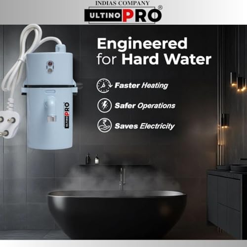 Image of 1 Litre Portable Instant Water Geyser | Compact Electric Water Heater for Bathroom, Kitchen, Bucket Bath | Shock-Proof & Energy Efficient (GREY)