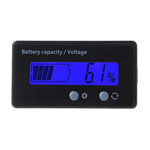 Kcnsieou Langere Levensduur 8-70V Blauw LCD Zuur Lood Lithium Batterij Capaciteit Indicator Voltmeter Gauge 2in1 - Afbeelding 4