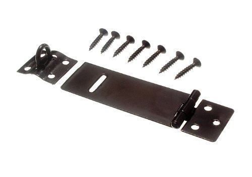 Cadenas et moraillon 75mm noir pour bloquer l'accès aux coffres en bois