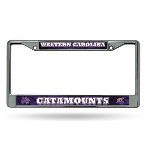 Rico Industries NCAA Western Carolina Catamounts Standard Chrome License Plate Frame , 12" x 6"