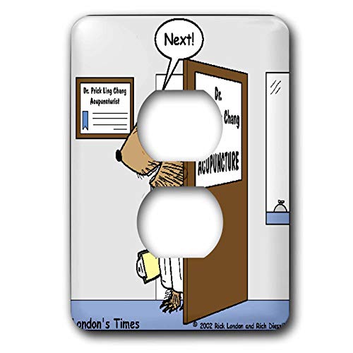 Acupuncturist plaque de prise double 15,2 cm 3dRose LSP_2233_15