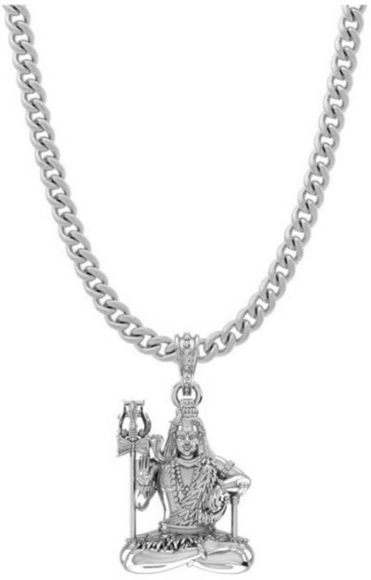 Pendentif Shiva argent sterling anti-ternissement avec chaîne 56cm