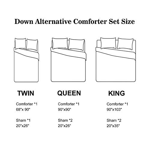 Shatex Blue Boho Triangle Comforter King Size (103X90 Inch) 3 Piece All Season Bedding - Ultra Soft 100% Microfiber Polyester - 1 Lightweight Comforter With 2 Pillow Shams (20X36Inch) #TOP5