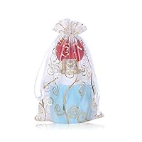 Sacchetti In Organza DEEDPF - 100 Pezzi, 7x9 Cm, Con Cordino, Per Bomboniere, Matrimoni, Compleanni - Foto 10