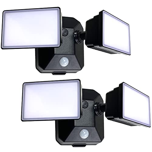 EMANER 120V Outdoor Motion-Activated Security Flood Light, 280W Equivalent