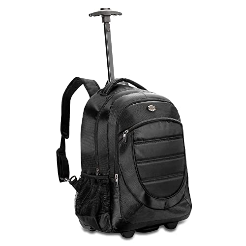 Mochila, Clio, Executive, Com Rodinhas, 50 cm, Preta, Tamanho único, ML8043