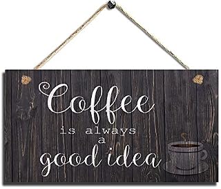 Wood Coffee Sign Coffee Kitchen Wall Hanging Sign Wall Art