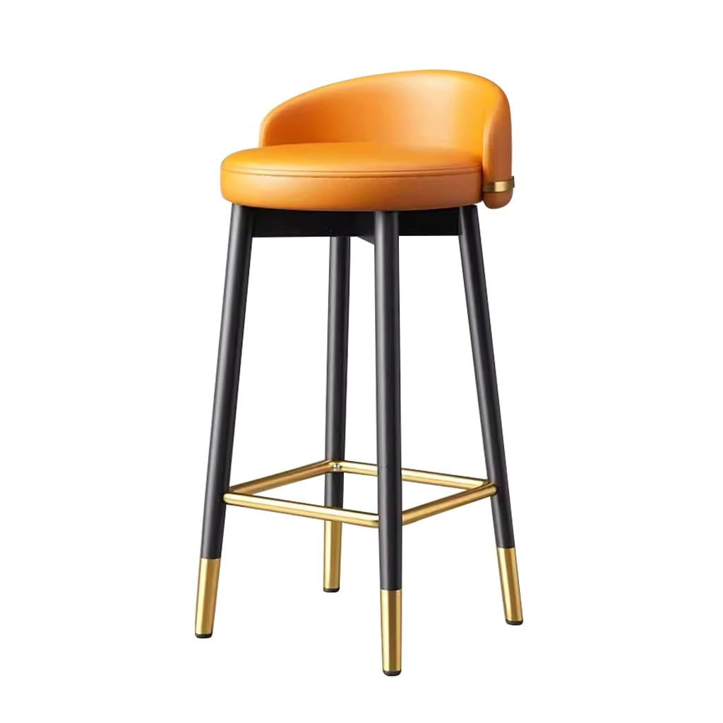 Tabourets de bar confortables chaises pivotantes dossier beige