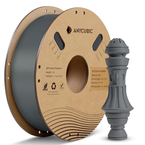 ANYCUBIC PLA+ 3D Printer Filament 1.75mm, High Toughness 3D Printing Filament, Dimensional Accuracy +/- 0.02mm, Print with Most FDM 3D Printers, 1KG Spool