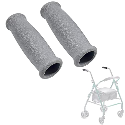 Rollator Walker Crutch - Puños de mano de repuesto para ancianos y pacientes discapacitados, 1 pulgada, 2 piezas Cover
