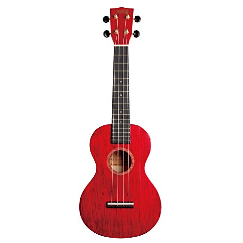 Mahalo Hano ukelele concierto transparente rojo