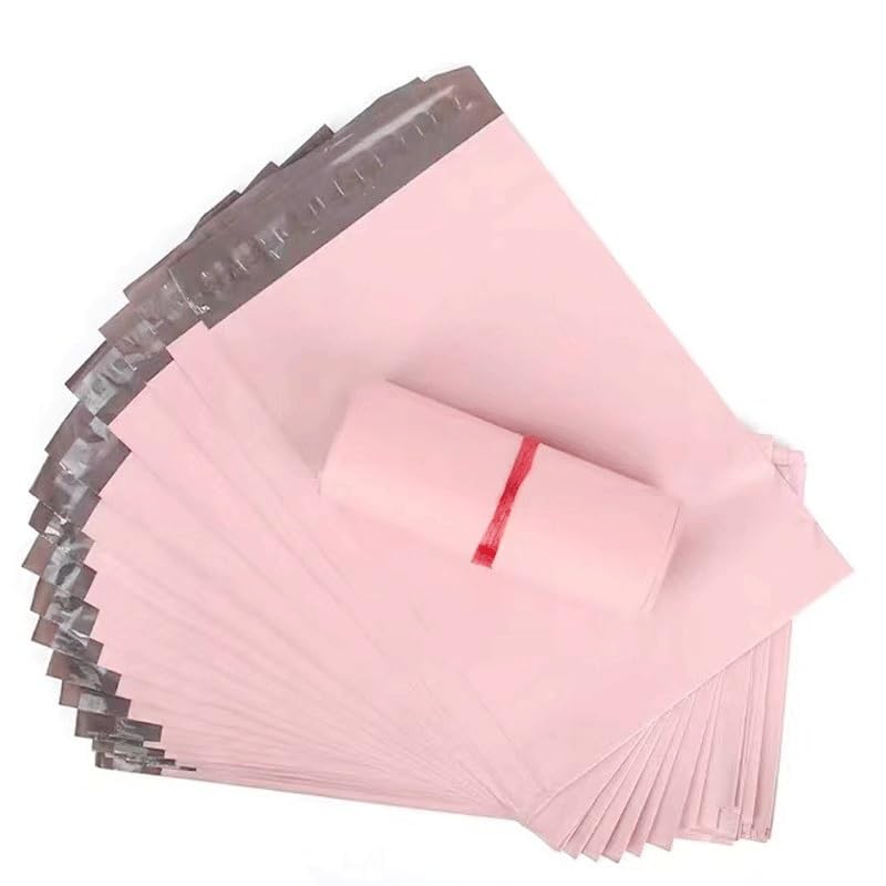 Sacs d'expédition de courrier en Poly Rose, enveloppes étanches, Sacs Transport Postal Auto-scellants, Sac Express 50 pièces