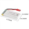 CBB 3.7V 1800mah Lipo Battery 25C JST Plug for RC Quadcopter Drone Battery 2 Pack with USB Charger - Image 3