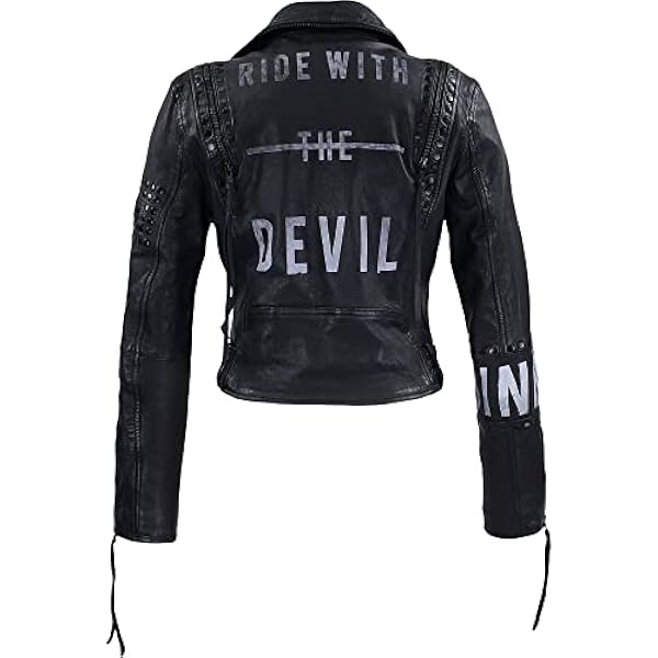 trueprodigy Casual Mujer Marca Chaqueta De Cuero Autentica Ropa Retro Vintage Rock Vestir Moda Moto Verano Manga Larga Slim Fit Designer Fashion Jacket