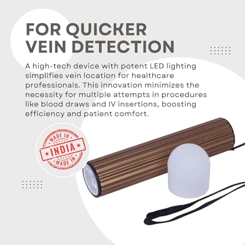 Image of Pediatric Vein Finder Portable & Rechargeable LED Vein Locator for Children, Infants, and Newborns Improved Vein Visibility for Pediatric and Neonatal Care (Brown)