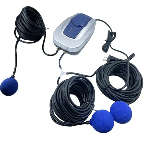 Hnjasnee 12V Submersible Pond Pump & Aerator (Blue)