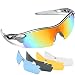 HODGSON Polarized Sports Sunglasses with 5 Interchangeable Lenses for Men Women Cycling Baseball Running Glasses, TR90 Unbreakable-Gray