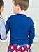 RuffleButts UPF50+ Sun Protective Unisex Long Sleeve Full Zip Rash Guard - Navy, 6-12m