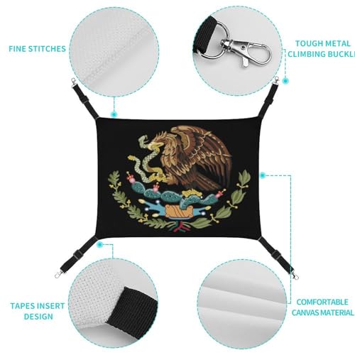 Rede para gatos com ícone da bandeira mexicana - Cama macia para animais de estimação confortável e