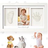 【Photo d'Empreinte de Bébé Empreintes】 Ce cadre photo exquis pour bébé et à imprimé, y compris un cadre photo et une Imprimer de la boue, est conçu pour enregistrer les moments les plus précieux de la croissance de votre bébé. Le cadre photo est intelligemment intégré dans la zone photo des empreintes de mains et des empreintes.Il peut être placé dans le salon et la chambre en tant que décorations, permettant aux parents de conserver facilement les marques de croissance de leurs enfants.