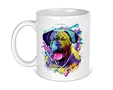 Kaffeetasse Becher Kaffee - Bordeaux Dogge Hund- Hunderasse - Hundebesitzer - Beidseitiger Druck