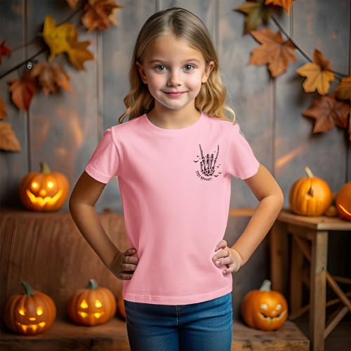 KEKEMI Kid Boy Girl Halloween Shirts Stay Spooky Ghost T-Shirt Funny Ghost Spooky Season Outfit Fall Short Sleeve Tees Tops2