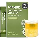 CHAYEAH, Craft Instant Green Tea, Quick Brew Tea Crystals, No Sugar, Natural Caffeine, Hot or Cold (25 Packets)